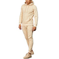 2026 Custom Sweat Suit Logo Autumn Hoodie Joggers Set Men Two Piece Casual Breathable Woven High Street Style Fitted