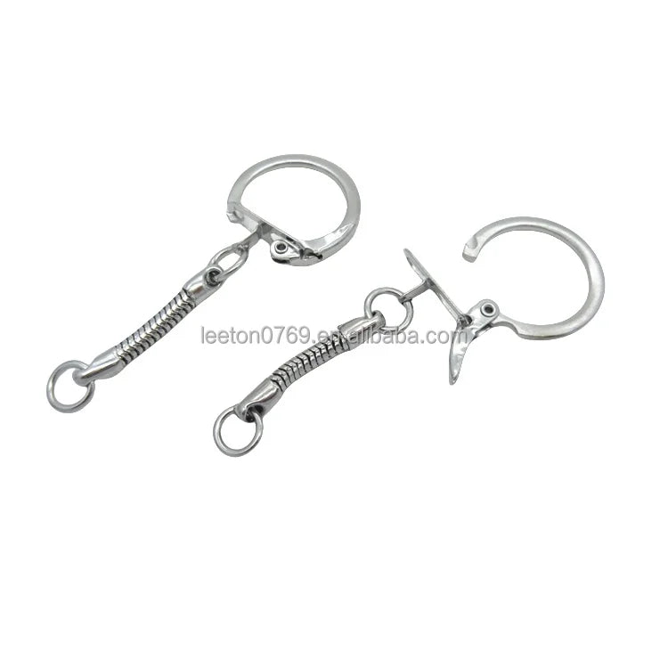 Factory Supply Cheap 22mm Metal Blank Snake Chain Keychain