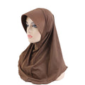 Wholesale Custom Logo Solid Color Visor Muslim Hijab Khimar Head Scarf Wrap Shawl Head Covering Turban Hat Beanie for Women