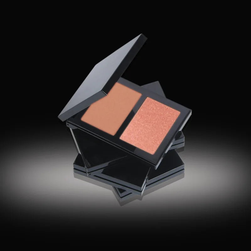 Luxury Makeup 2 in 1 14 Color Blusher Contour Palette Private Label Pigmented Skin Brighten Pressed Powder Blush