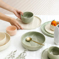 Solhui Nordic Simple Style Ceramic Porcelain Colorful Dinnerware Plates Set