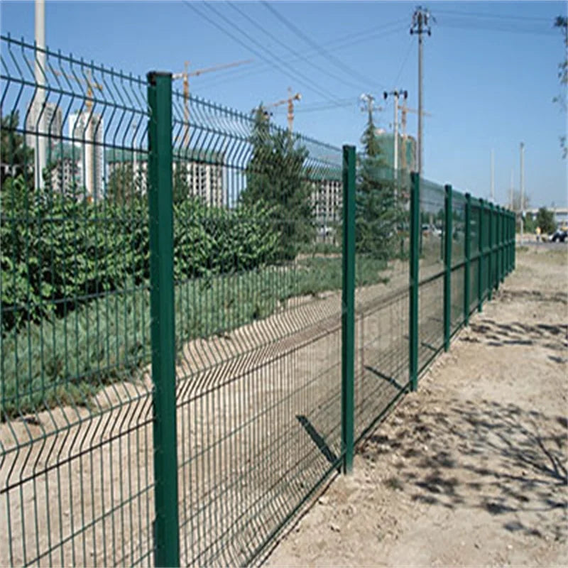 6ft 8ft 10ft 50*200mm Metal Iron Garden Fence  3d Bend Welded Wire Mesh Fence Panels