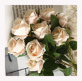 O-X0079 Hot Sale Hot Sale Artificial Flower Single Velvet Plants Rose Bulk Wedding Decorative Artificial Rose Flowers Bouquets