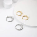 New Arrival Trendy Chunky Thick Hollow Out Light Twist Big Hoop Earrings Gold Twisted Large Hoops Stainless Steel