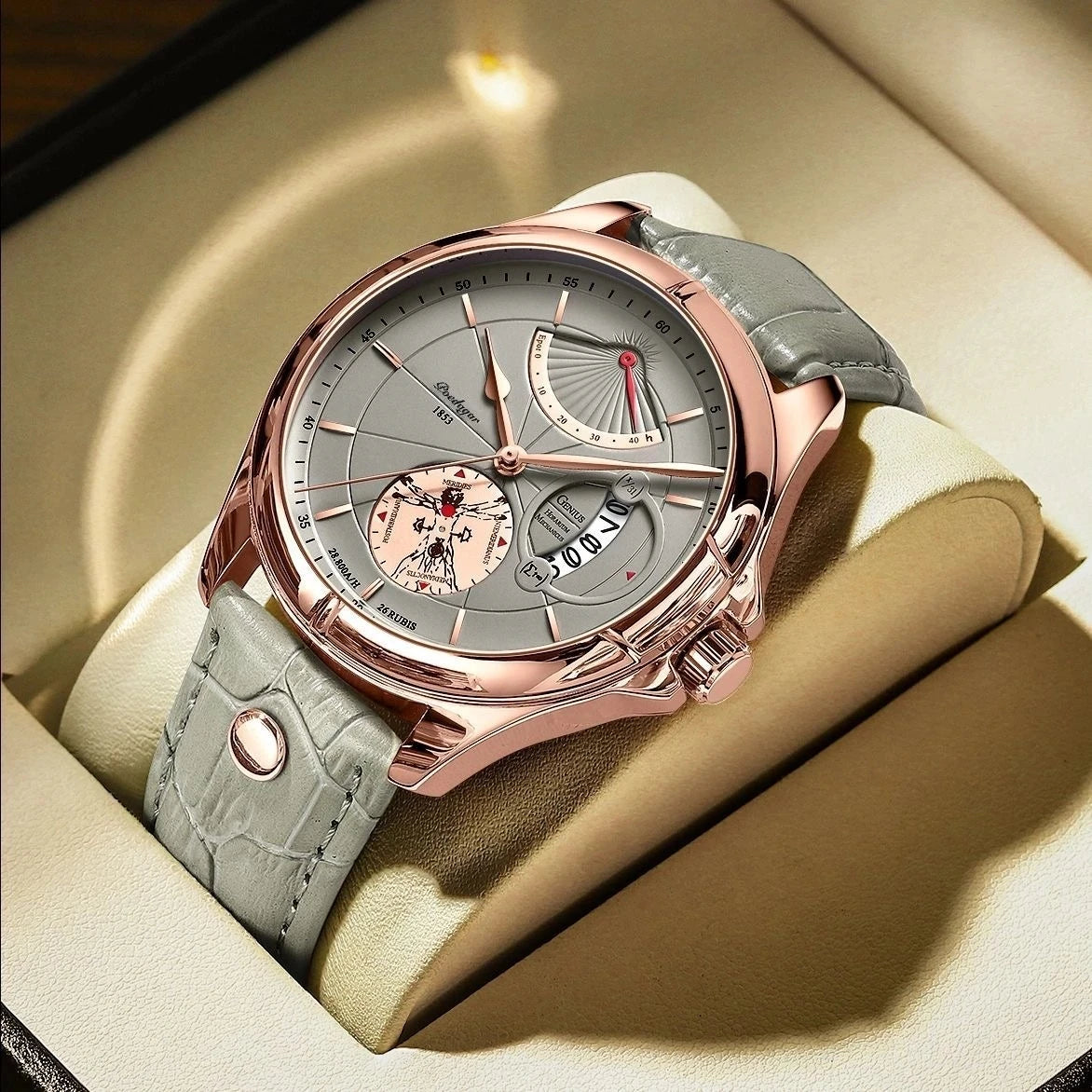 Luxury Reloj POEDAGAR Men Watch Fashion Top Luxury Sport Men's Wristwatch Waterproof Luminous Leather Date Quartz Watches Man