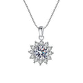 Shiny Clear CZ Zircon Rhodium Plating Jewelry S925 Sterling Silver Box Chain Link 8mm Pendant Necklace for Women