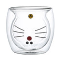 High Borosilicate Glass Double Wall Cup Bear Cat Dog Animal Double-layer Glass Mug Coffee Cup