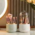 Luxury 360 Rotating Makeup Brush Holder Organizer Dustproof Multi-Functional Storage Box Hot Product for Cosmetics