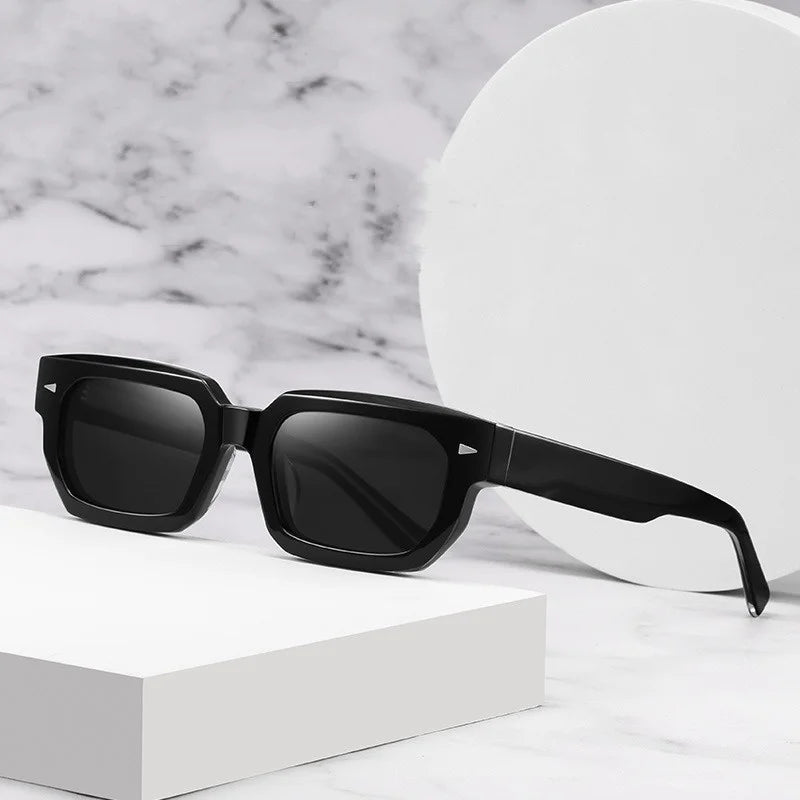 Lady and Men 2025 High-quality Retro Small square Acetate Sunglasses Fashion Polarized Sun Glasses Uv400 Custom Sunglasses