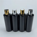 Hair Conditioner Packaging 150ml 250ml 300ml White Black Empty Plastic Cosmetic Shampoo PET Bottles With 24/410 Disc Top Cap