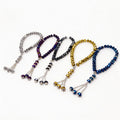 Hot Sell 33pcs Crystal Ball-Shaped Polished Tasbih Islamic Prayer Beads Jewelry DIY Muslim Rosary Bracelet Home Decor Souvenir