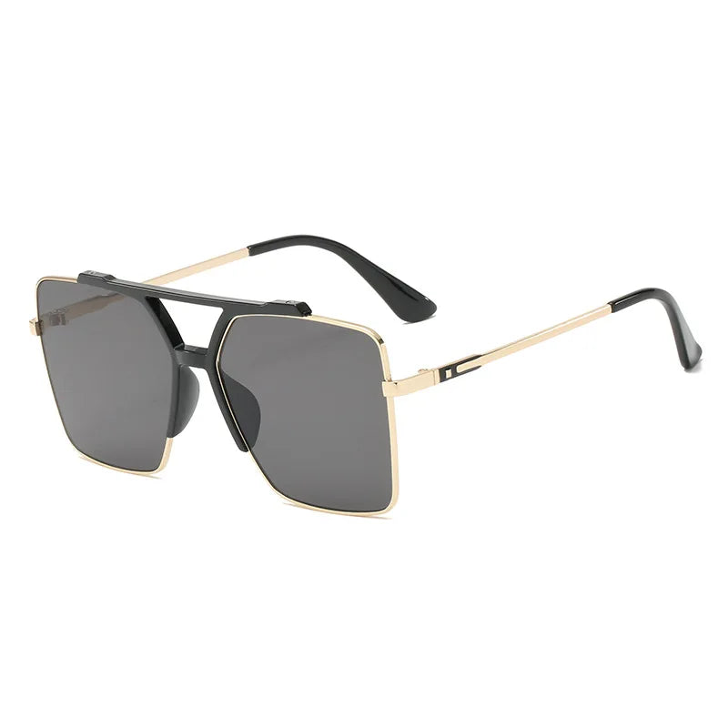 58228 Cross-border Large Rim Diamond Cut Edge Sunglasses Men and Women Fashion Trend Sunglasses Retro Glasses Designer Glasses