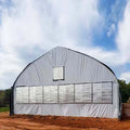 Agricultural Single Span Blackout Greenhouse | Polycarbonate Film Cover + Nursery Hoops for USA Canada Commercial Use