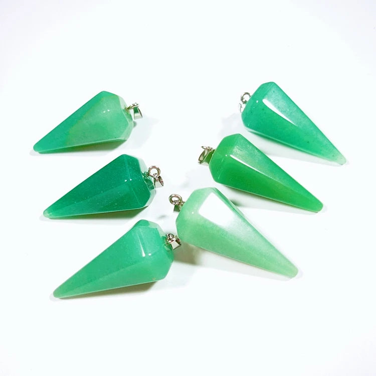 2026 Chinese Green Aventurine Pendulums Rudraksha Dowsing Pendulum for Birthday Gift