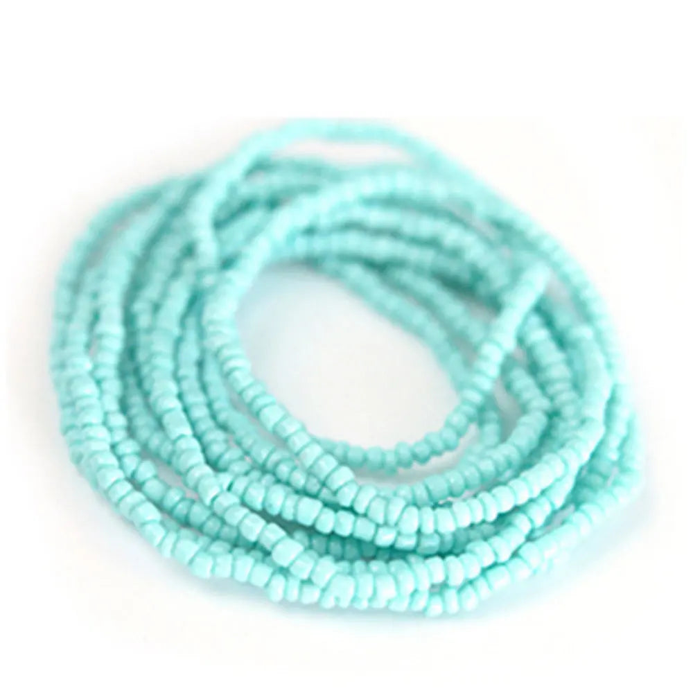 Wholesale New Women Plus Size Glass Seed Waist Beads Belly Rings Beads Weight Loss Body Jewelry Elastic 180CM Long