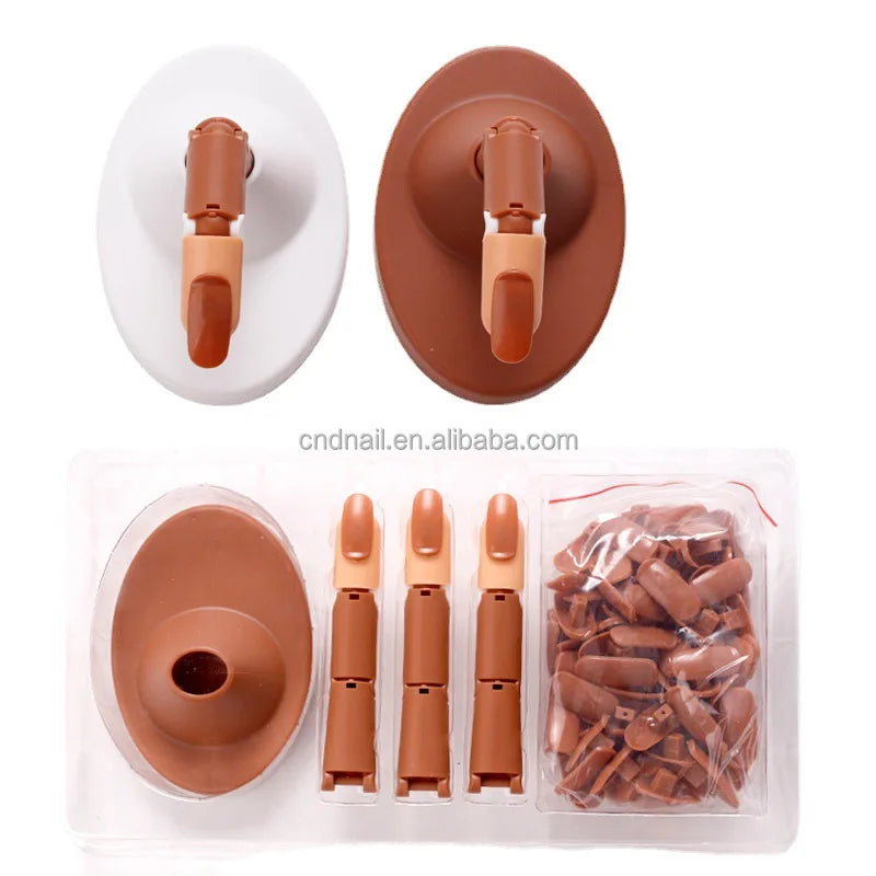 Hot Sale Acrylic Practice Finger for Nails Adjustable Training Hands Movable Fake Model With Tips Flexible Display Manicure Tool
