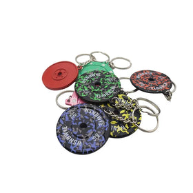 Wsnbwye Custom Design logo Print Bumper Plate Fashion Sublimation Anime 3D llaveros CHAVEIRO Metal Weight Bumper Plates Keychain