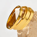 Stainless Steel 18K Gold-Plated Women's Accessories Tarnish Free Waterproof Jewelry Smooth Round Women'S Bracelet Gold Bangles
