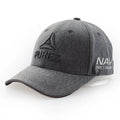 Custom Grey One Size Unisex 3D Puff Embroidery Baseball Cap Sandwich Brim Leaf Character Performance Sporty Outdoor Use Made