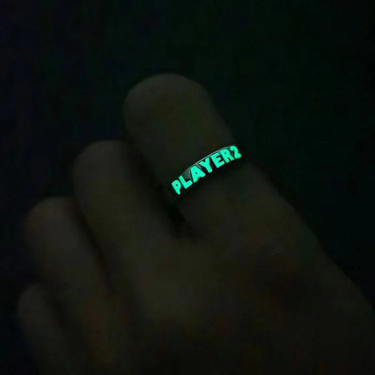 G2032 Brazilian Love Game Player Men Women Glow in the Dark Jewelry Hipster Nightclub Luminous Glow in the Dark Couple Rings