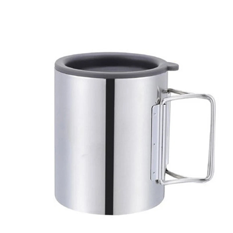 FX Factory Stainless Steel Outdoor Climbing Mug Double Wall Vacuum Insulated BPA Free 6-12 Hours Thermal Insulation Travel