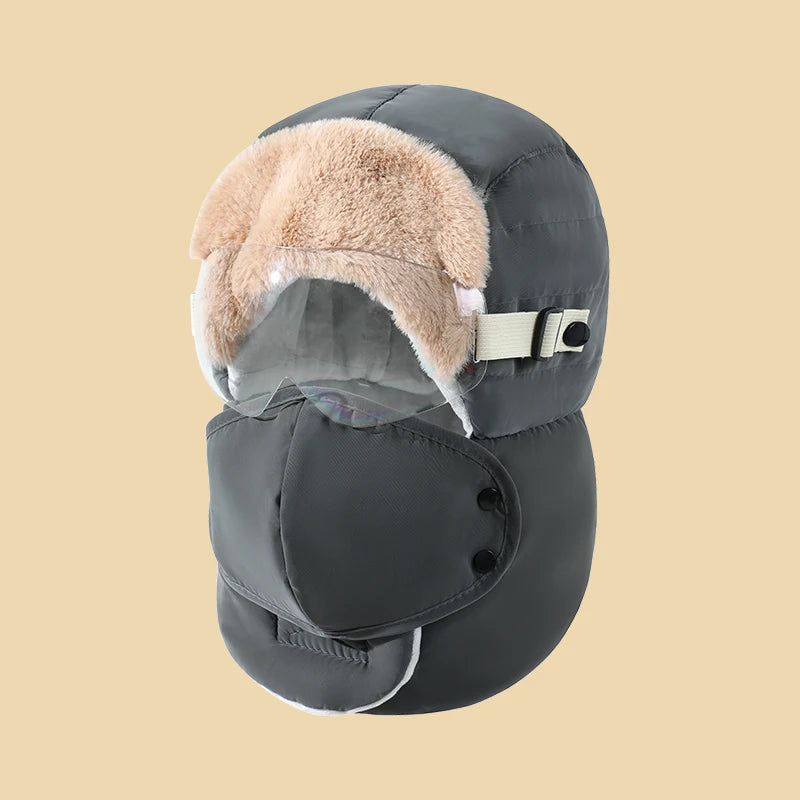 Cheap Thermal Outdoor Cold-proof Helmet Balaclava Hat Ski Earflaps Face Mask Unisex Winter Warm Hat