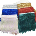 Latin Dancewear Costume Sequined Lace Fabric Diy Garment Embellishment Bikini Sewing Curtain Dress Hem Tassel Fringe Lace Trims