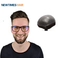 High Stock Sale Ultra-Thin Skin Human Indian Hair Toupee Men Virgin Model Lace Base Right Natural Wave PU Replacement Systems