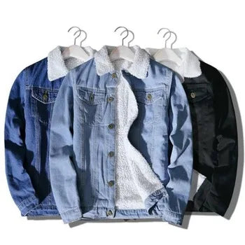 Wholesale Custom Designer Winter Washed Cotton Denim Jacket for Men Streetwear with Embroidery Decoration and Stand Collar