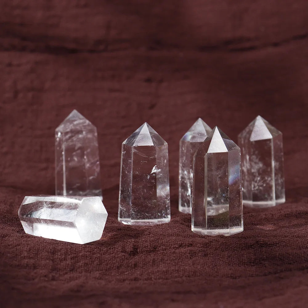 Factory Price Natural Folk Crafts Healing Gemstone Mini Crystal Tower clear Quartz Point