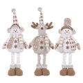 2023 Christmas Snowman Telescopic Figure New Knitted Moose Doll Window Scene Layout Props