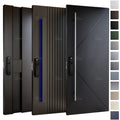 European Luxury Entrance Door Cast Aluminium Security Doors for House Modern Residential Pivot Metal Front Exterior Doors