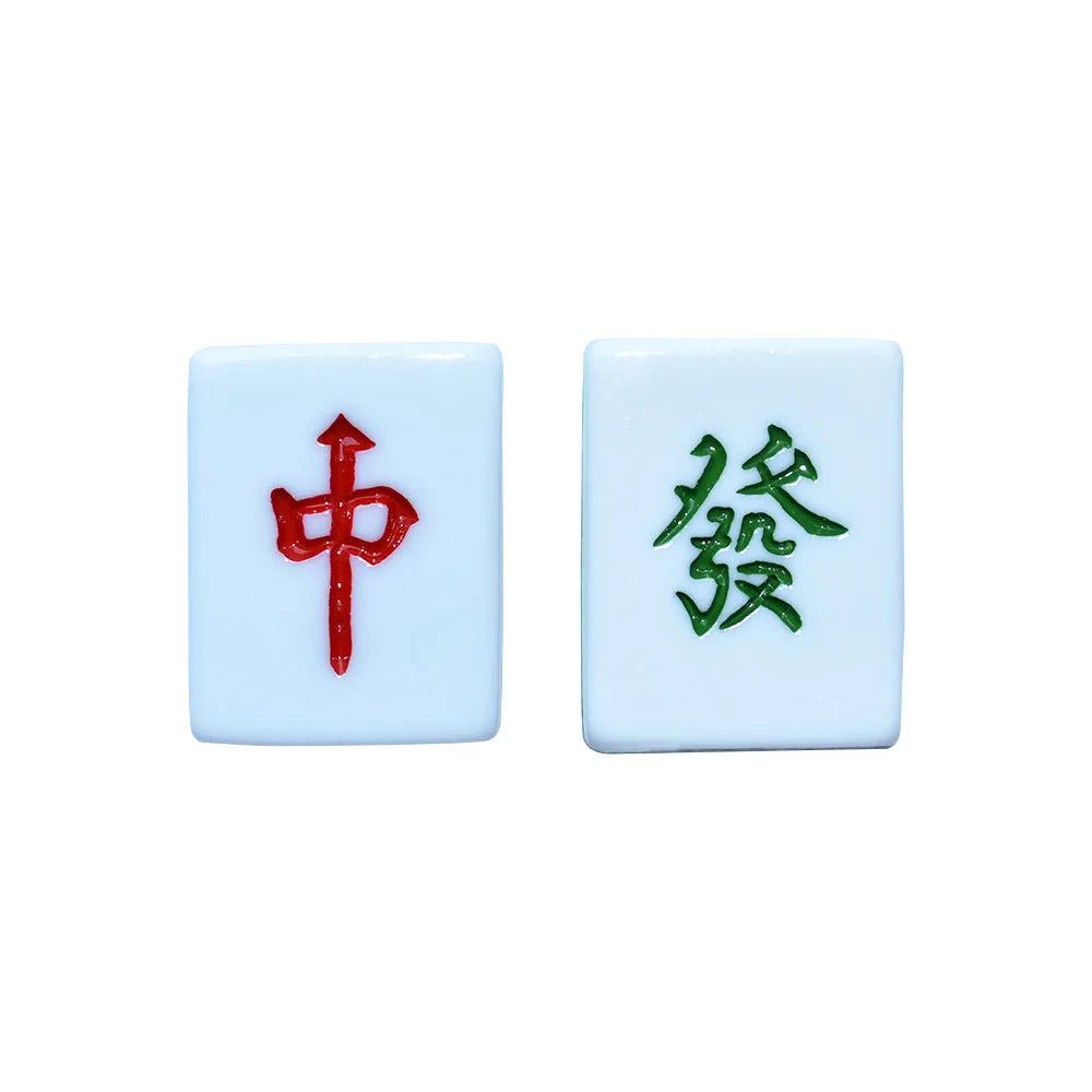 New Product Mahjong Tiles Resin Wholesale Cartoon Retro Color Matching Resin Craft Supplies