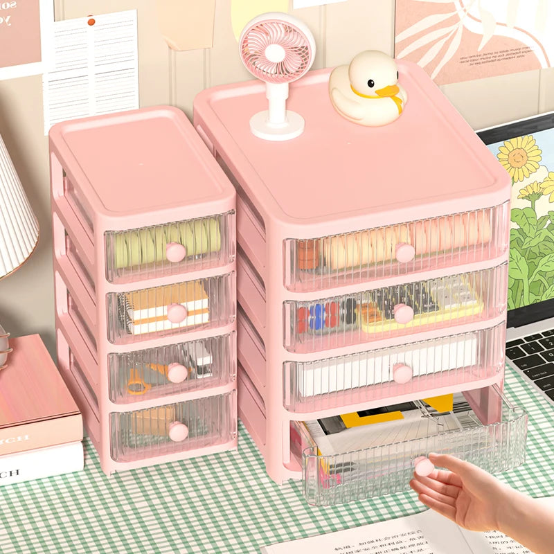 Wholesale Countertop and Drawer Organizer Office Storage Box Drawer Plastic Desktop Cabinet for Stationery Cosmetic