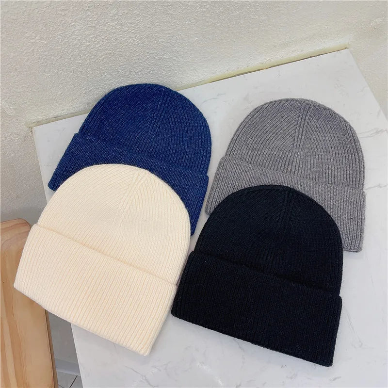 Winter Warm Thick Daily Beanie Hats Fashion Blank Winter Hats for Men Women