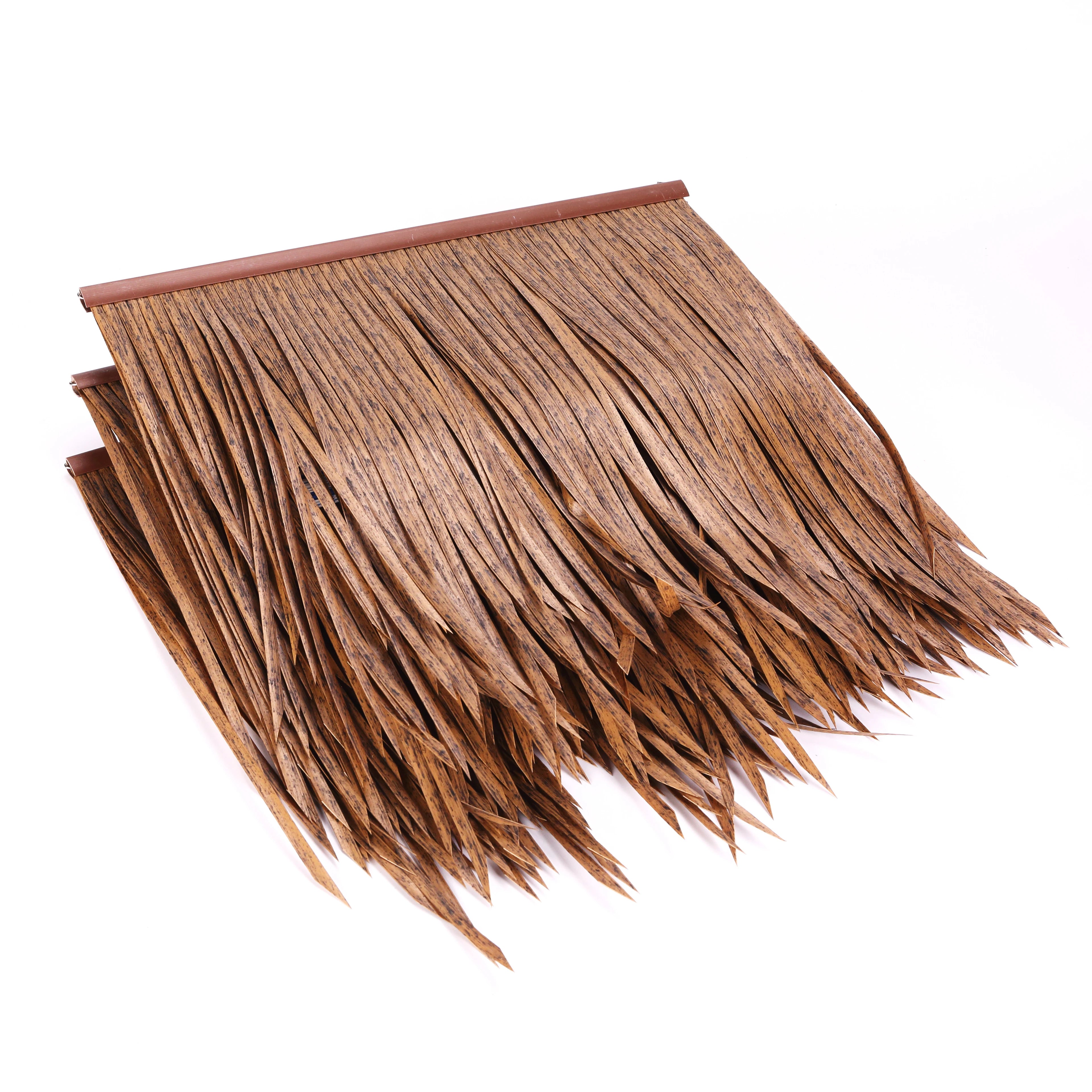 Lauhala Thatch Rolls Tile Traditional Design Hotel Application Plain Roof Tiles Woven Basket Thatched Roof