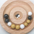 Zirconia Ceramic Half Hole Through Round Bead Earrings Necklace Bracelet DIY Space Porcelain Jewelry Accessory Materials