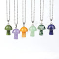 Natural Mushroom Crystals Pendant and Charm Mushroom Stone Gemstone Pendants Charms for NECKLACES Jewelry Making