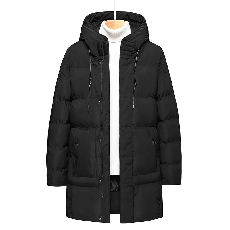 Winter Large Size Warm Cotton Jacket for Men Thickened Mid-length Men's Jacket Outdoor Windproof and Thermal Men Jacket