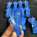 Wholesale Blue Opalite Carving Angel Figurines Crystal Angels for Meditation Home Decoration