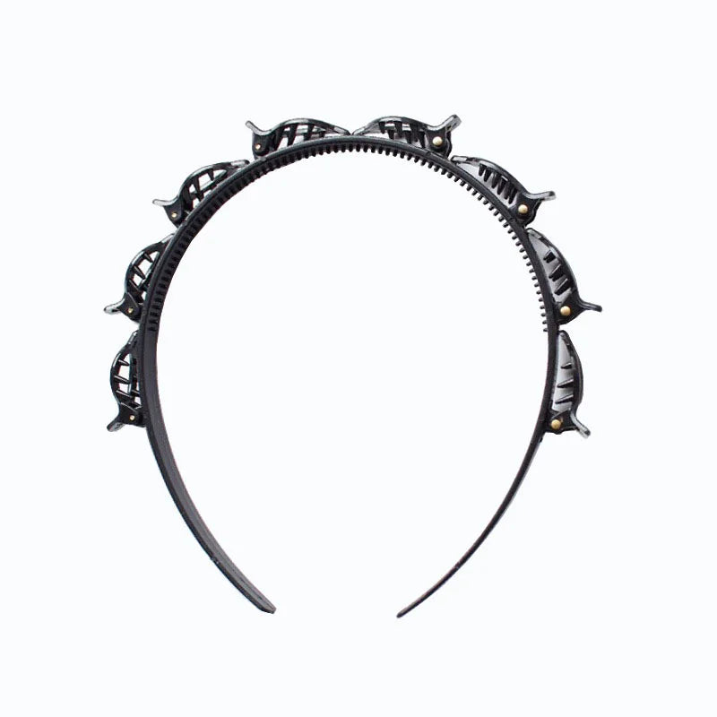 Wholesale Fashion Hollow Out Hairband Women Girls Bangs Clip Hair Accessories Braided Hair Artifact Toothed Headband