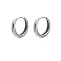 Plain Round Earring Circle 925 Sterling Silver Hoop huggies Earring