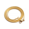 DAIHE Non Tarnish Stainless Steel Chain Necklace Gold Plated Round Snake Chain Necklace