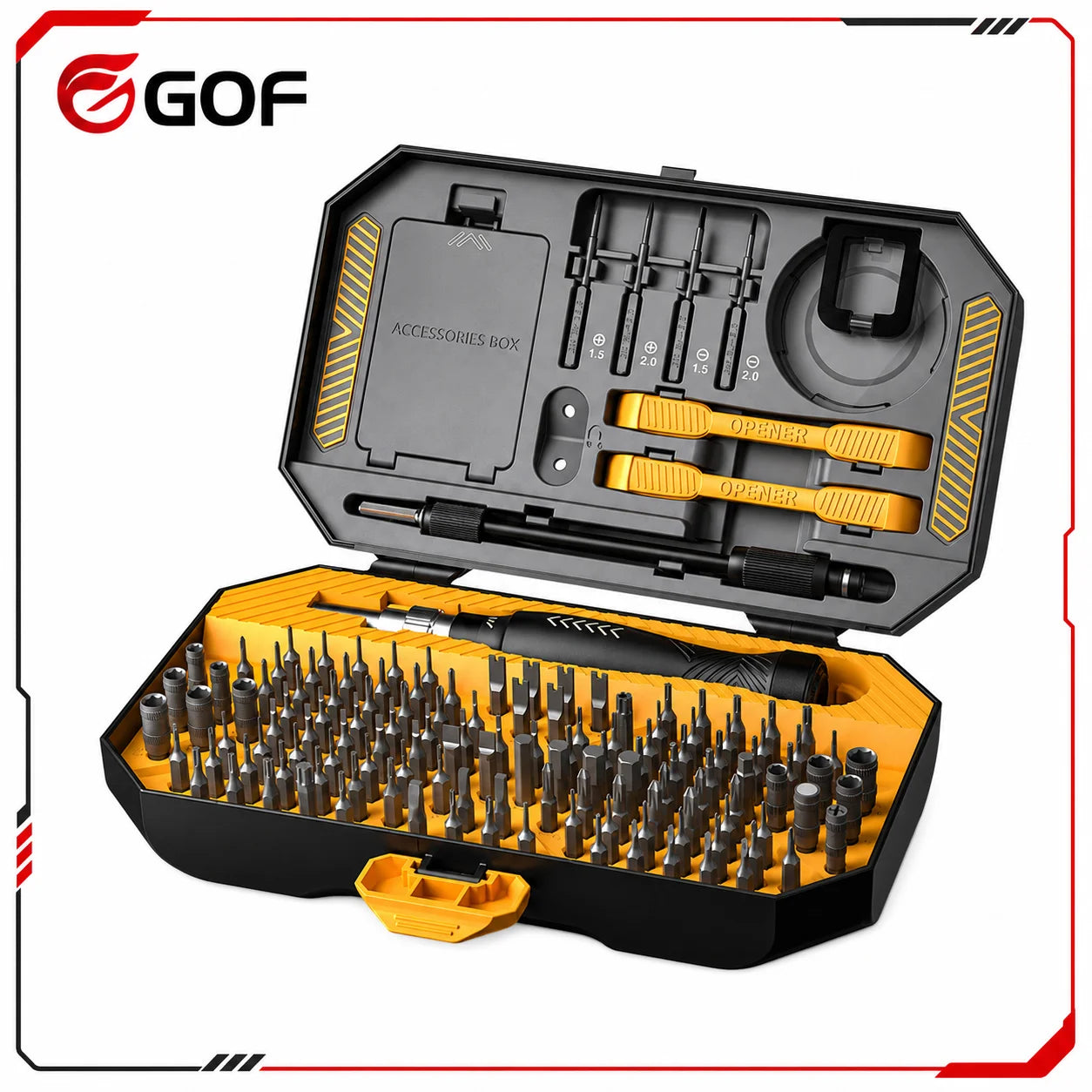 145 Multipurpose Phillips Screwdriver Set 132 Bits Steel/Plastic for Smartphones MacBooks Laptops Watches OEM Customizable