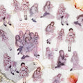 30pcs/pack Teenage girl's party series PET sticker pack handbook European style decoration cute collage bottoming characters