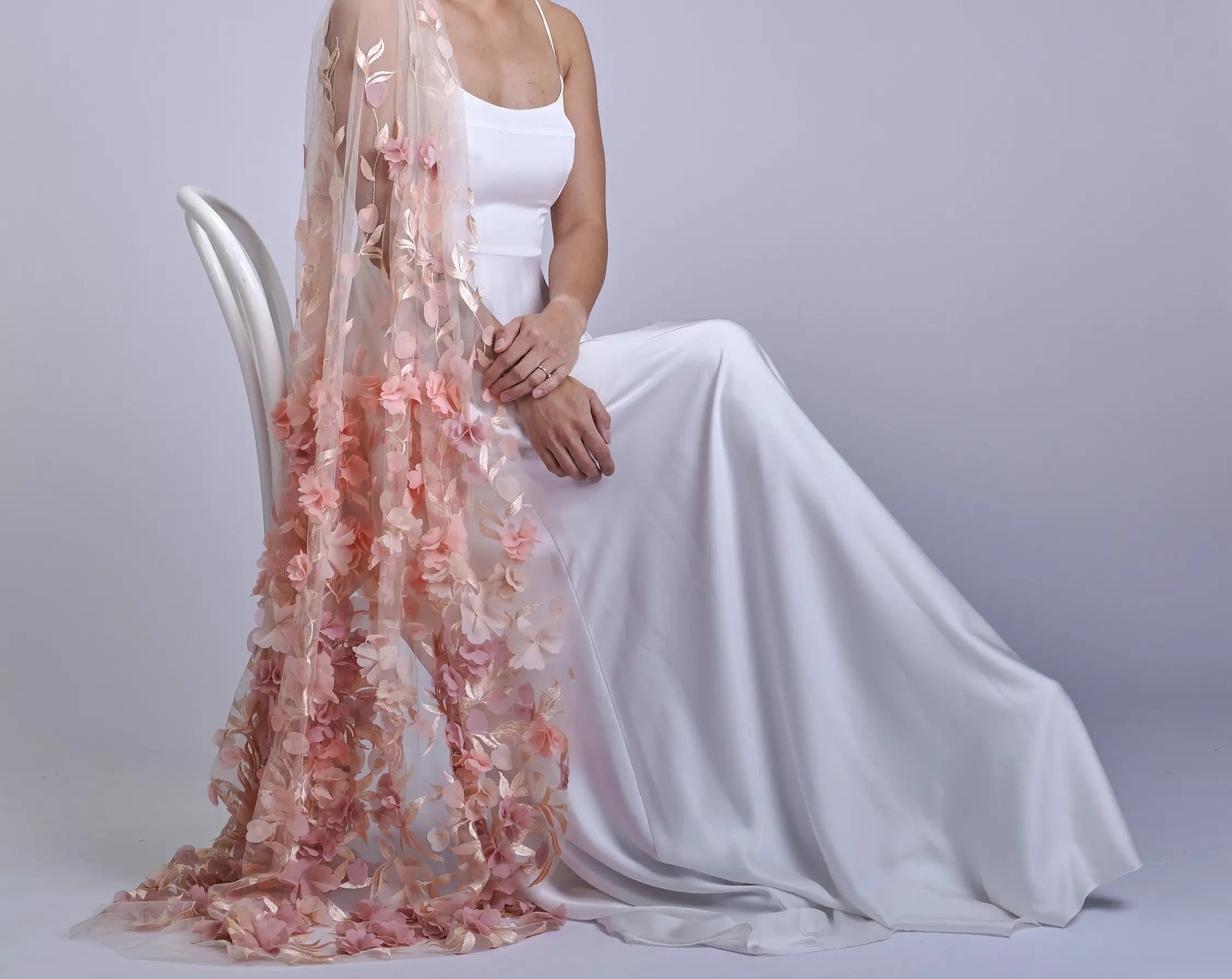 3D Multicolor Mesh Rose Floral Embroidery Dress Haute Couture Roma Fashion Dress Fabric