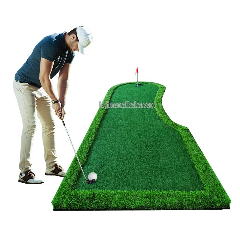 Custom Golf Trainer Hitting Mat Indoor Winter Golf Putting Simulator Mat Golf Training Mat Putting Green