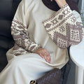 Embroidery Closed Abaya Robe Modest Elegant Dubai Muslim Women Dress Palestine Islamic Clothing Wholesale in Stock Loose Abaya