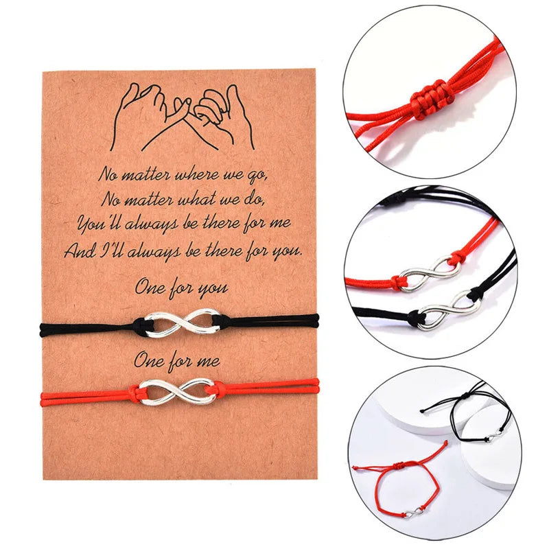 Manufacturer Infinity Love Charm Bracelet Pinky Swear Promise Make a Wish Wedding Engagement Friendship Gift Couple Bracelets