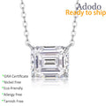 Wholesale 9*11MM Emerald Cut VVS1 GRA Moissanite Jewelry Fine S925 Sterling Silver Chokers Necklaces for Women